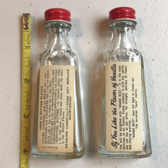 Lot of 2 vintage Adams Extract bottles - Picture 3 of 8